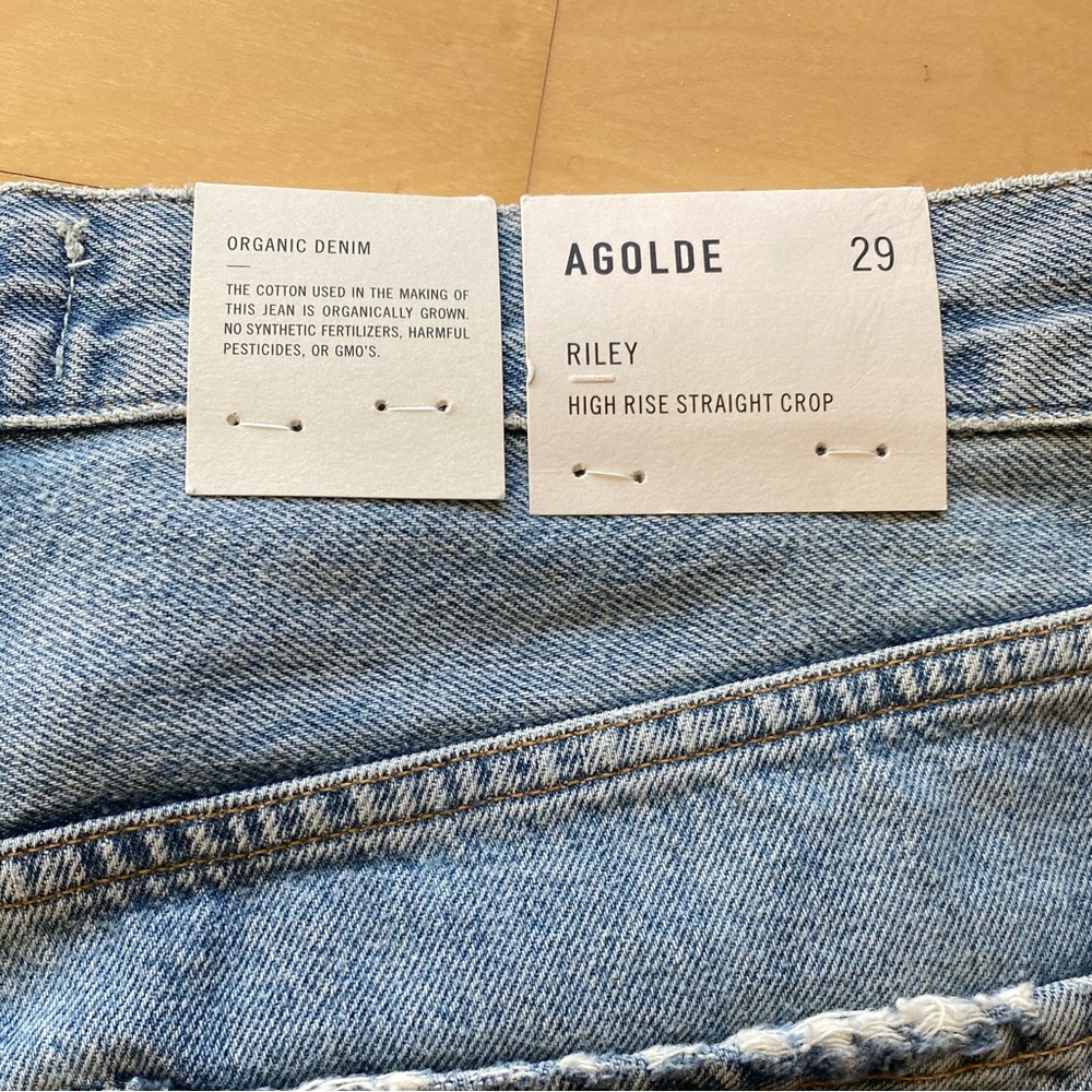 AGOLDE - Riley High Rise Straight Crop Size 29 - Picture 4 of 5